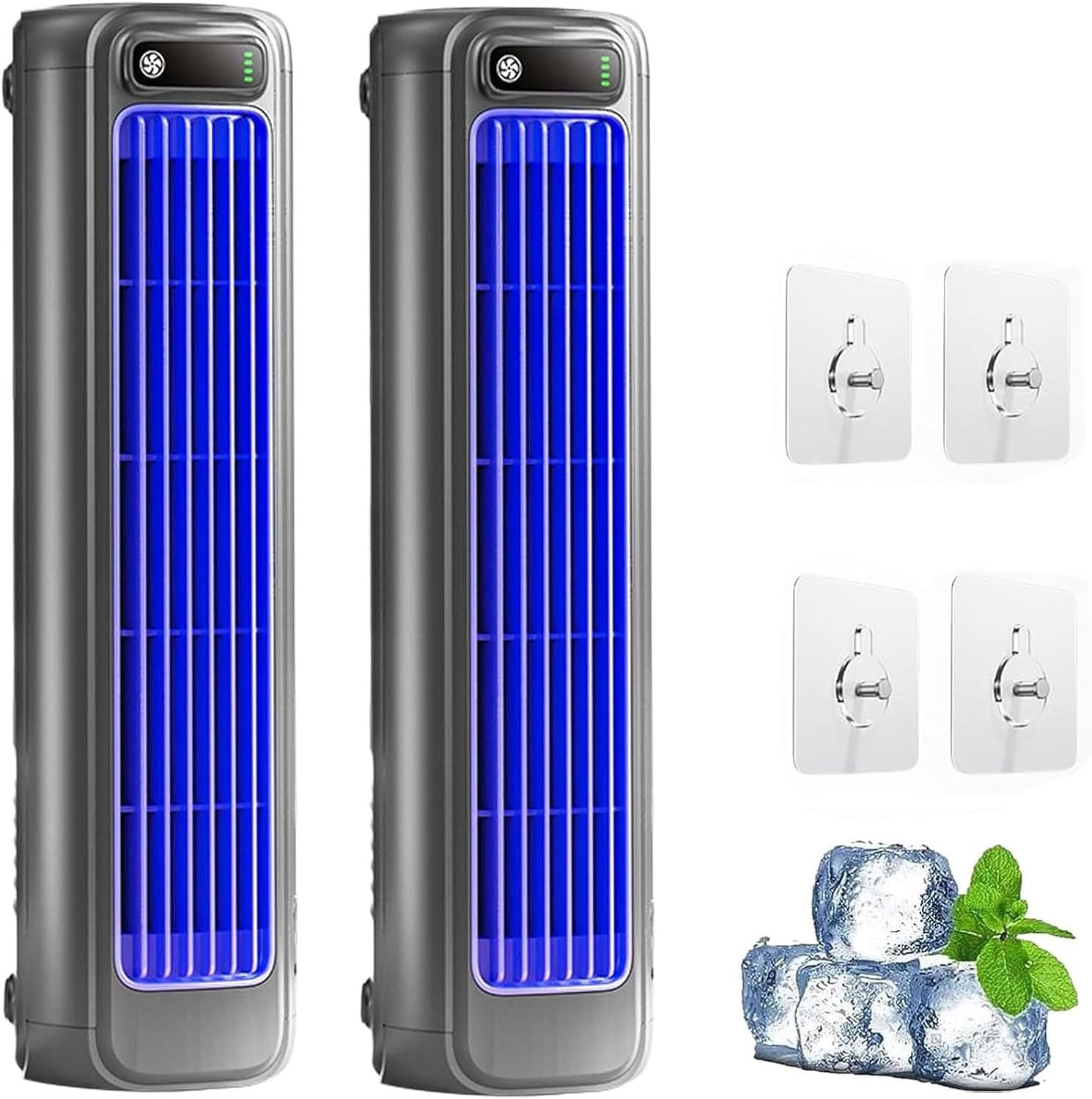 Mamolys Cooling Ace, Mamolys Cooling Ace Air Conditioner, 3 Speeds Portable Wireless Fan Bladeless Quiet, Cool Down the Room Instantly for Kitchen, Bedroom (A(2Pcs))