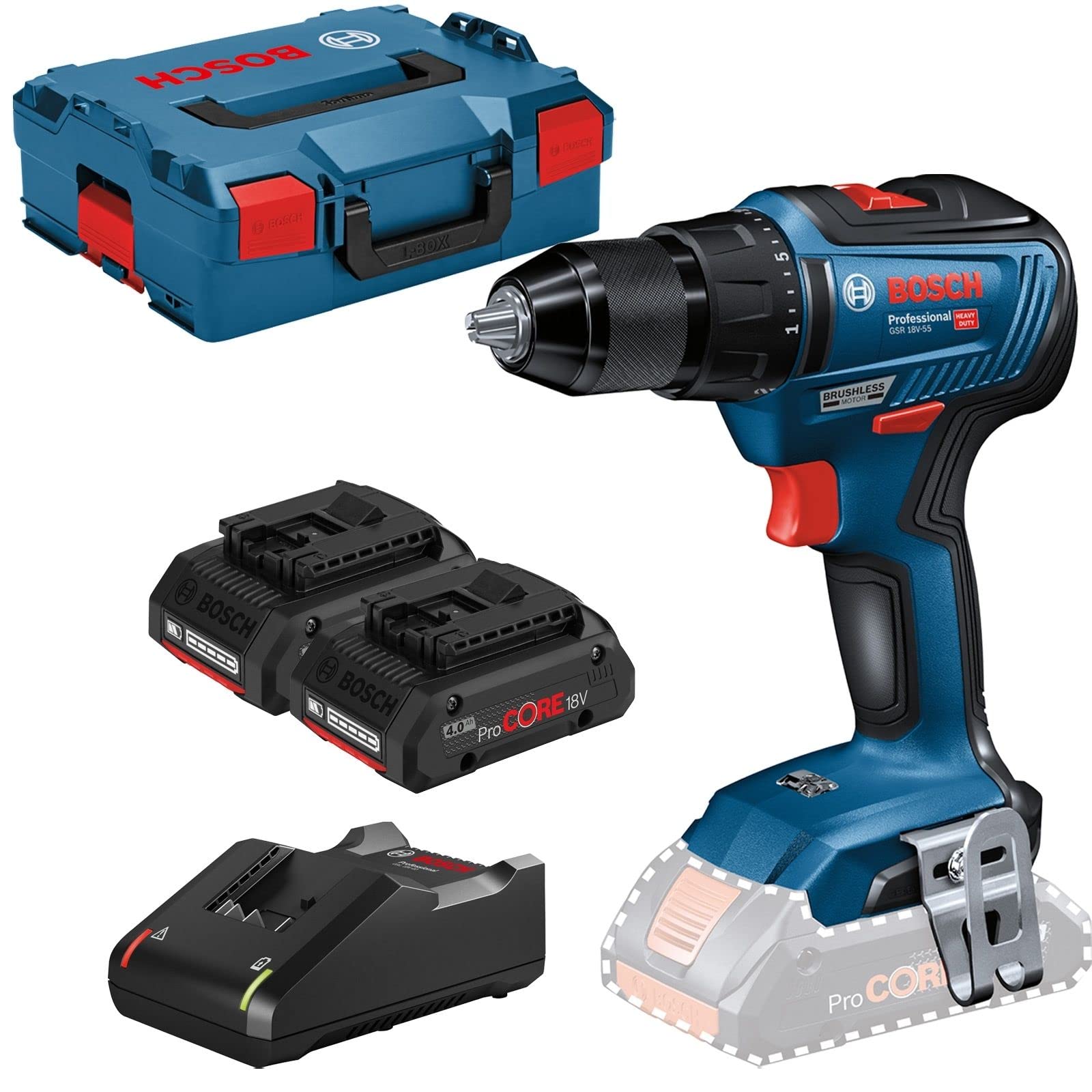 Bosch Professional 18V System Akku Bohrschrauber GSR 18V-55