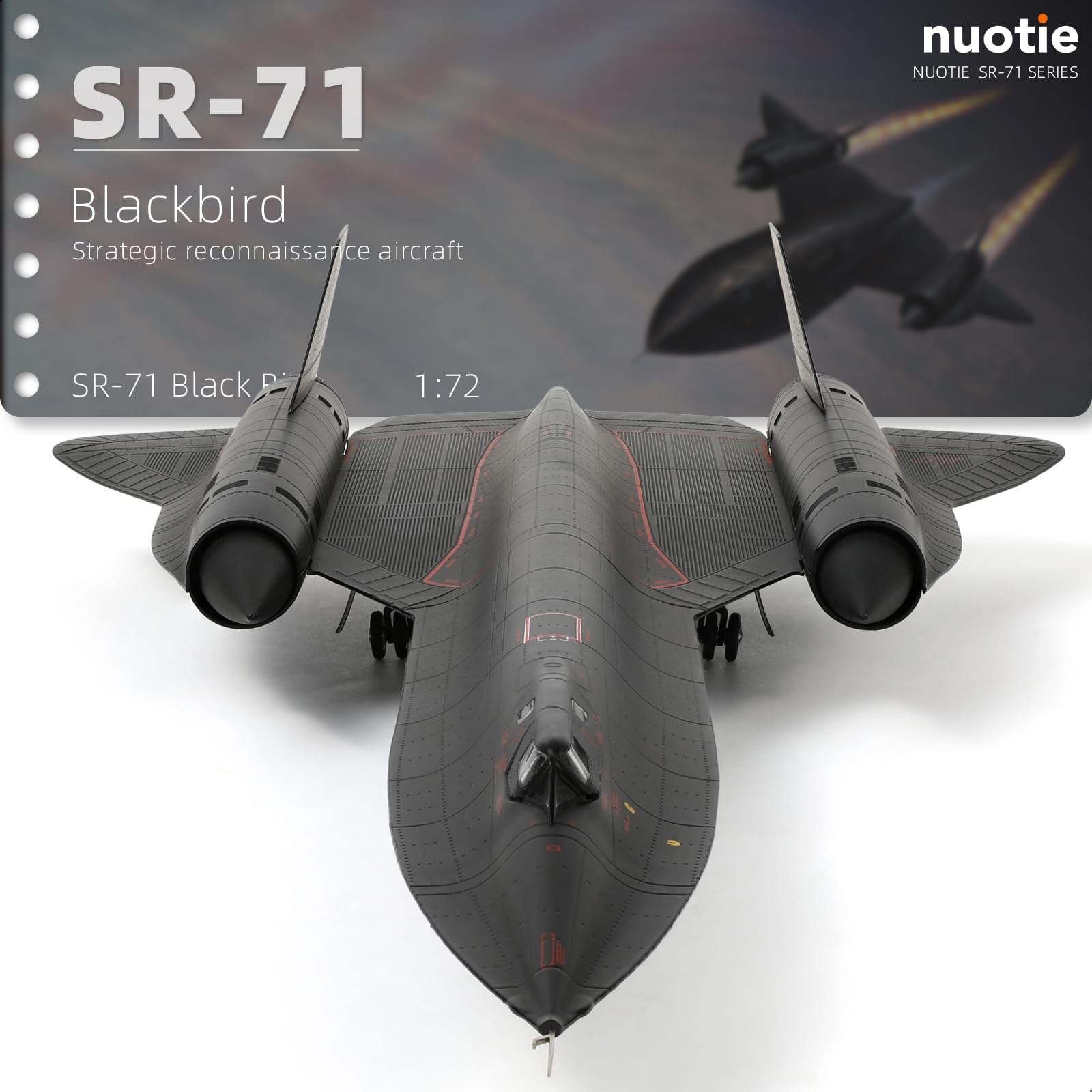 Amazon.co.jp: NUOTIE 1/72 SR-71a ブラックバード メタルモデル 18