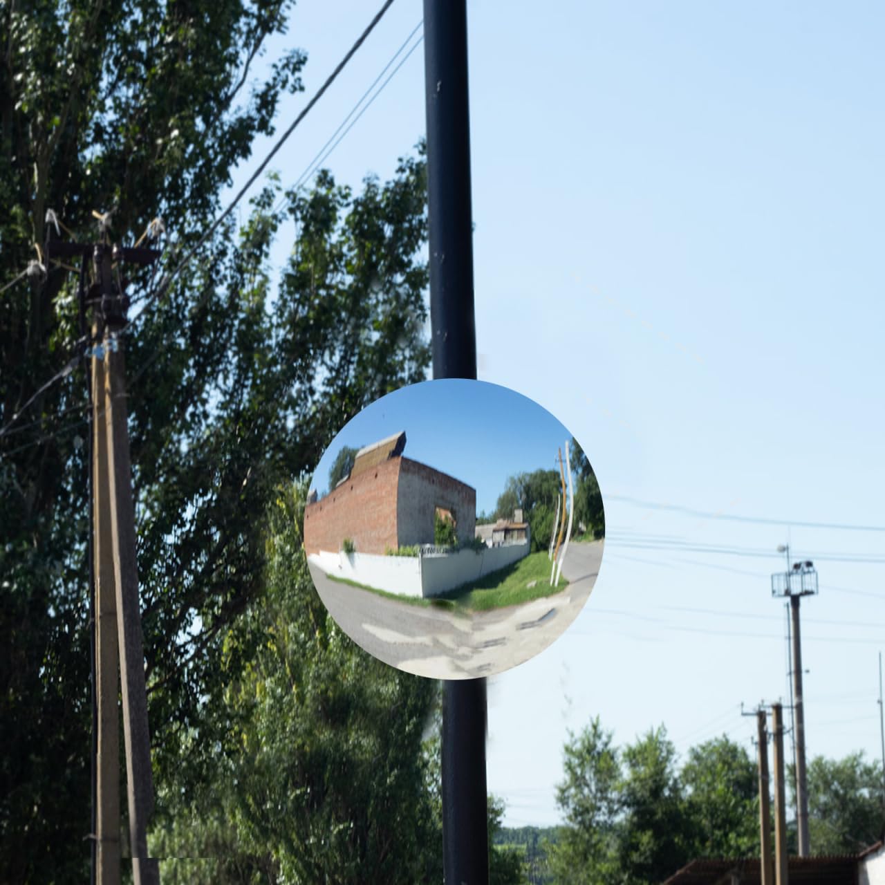 Miroir Convexe De Sécurité 30X30Cm Léger Miroir Grand Angle Pour Surveillance Intérieure Extérieure Supermarchés Parkings Routes