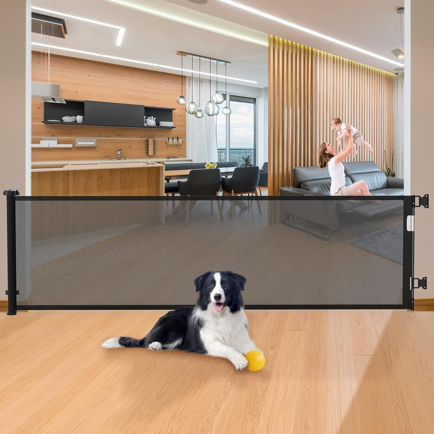 118 Inch Extra Wide Retractable Baby Gates for Large