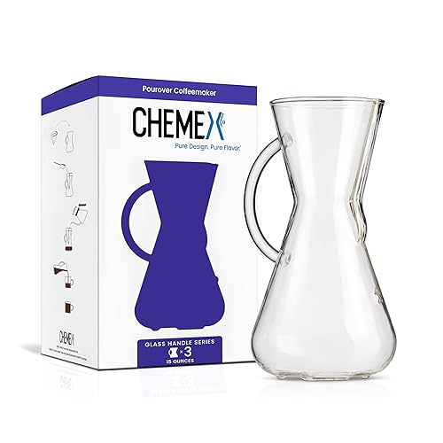 Chemex Pour-Over Glass Coffeemaker - Glass Handle Series - 3-Cup - Exclusive Packaging