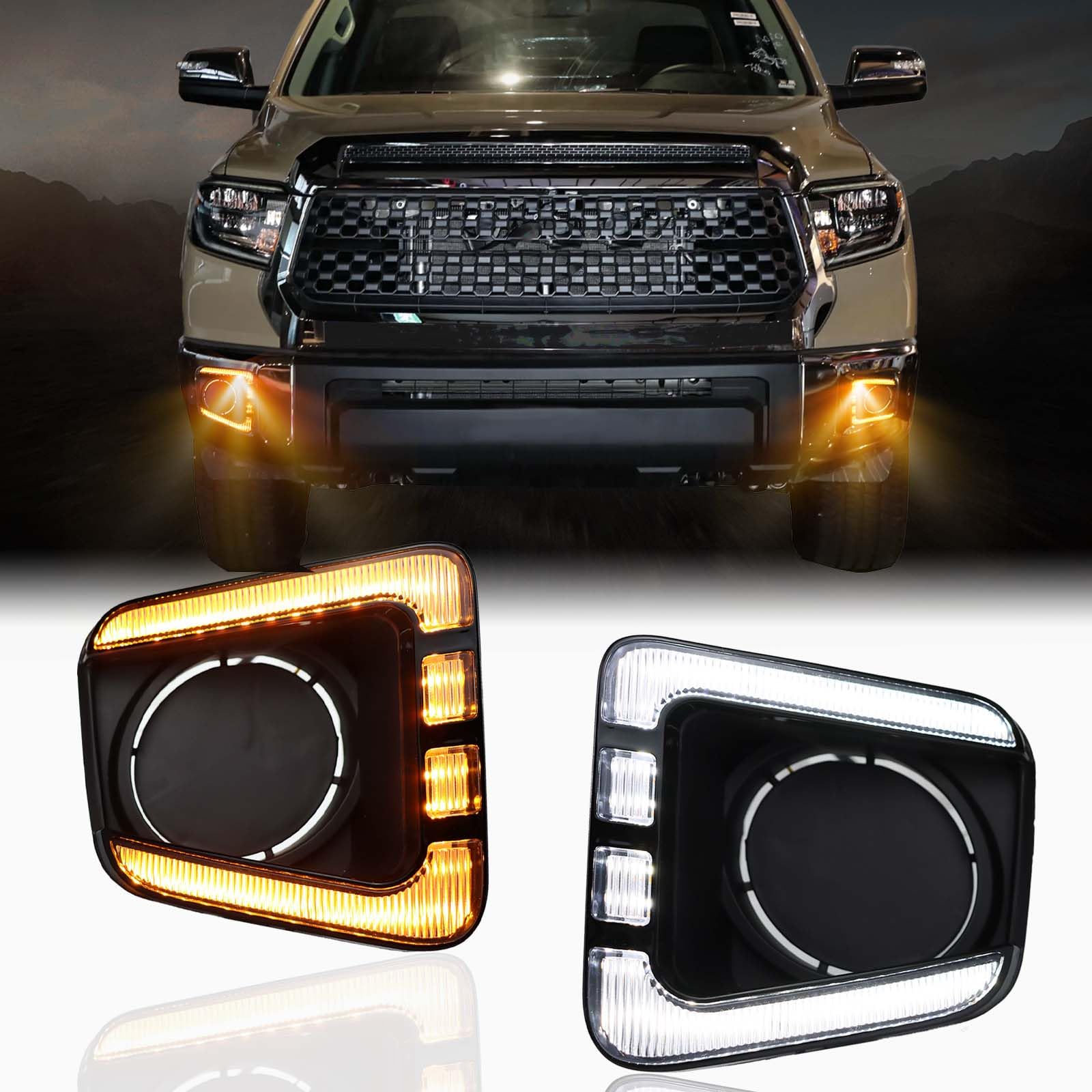 Amazon | PGTOPONE スイッチバック ホワイト/アンバー LED