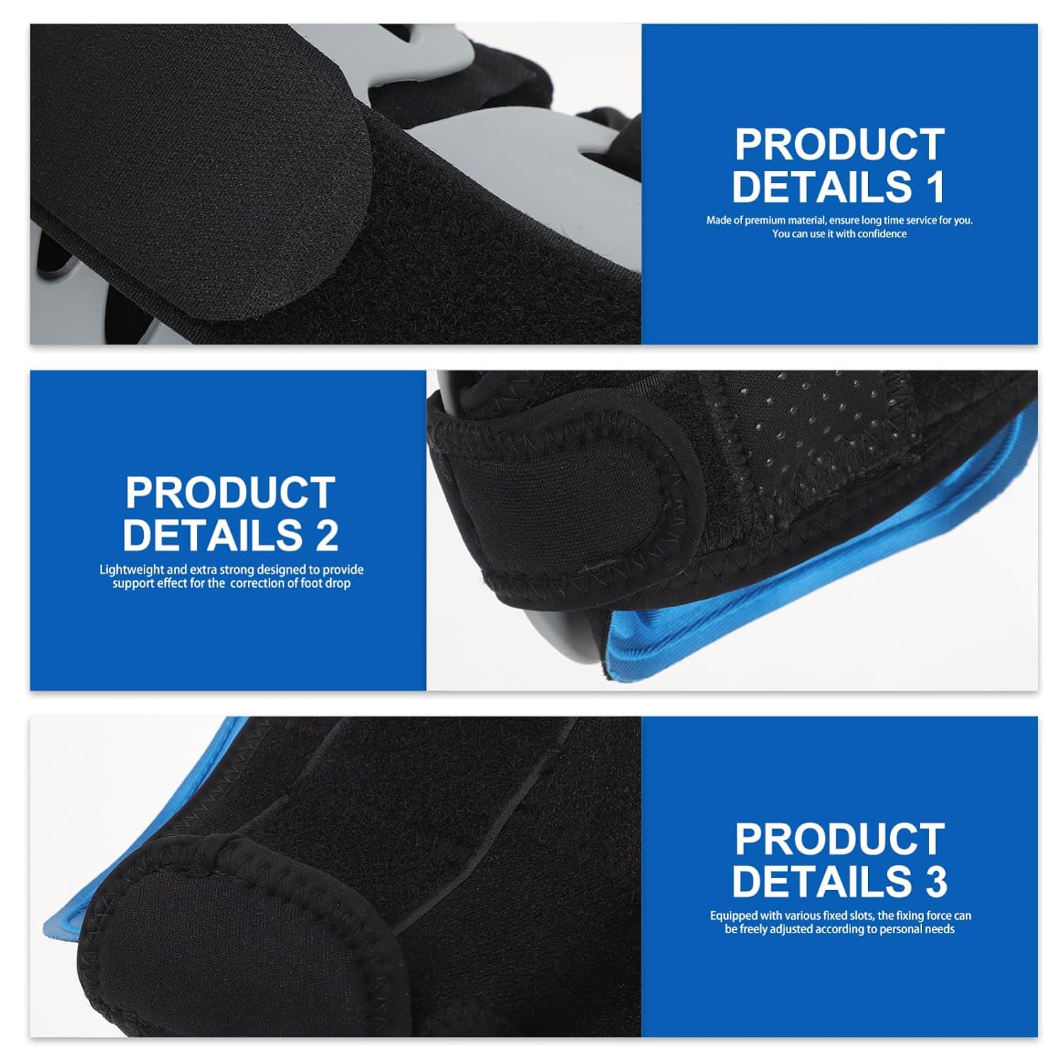 COLLBATH Adjustable Feet Support Brace for Night Sleep Lightweight Foot Drop Corrector for Plantar Rehabilitation Breathable Design for Comfort and Stability