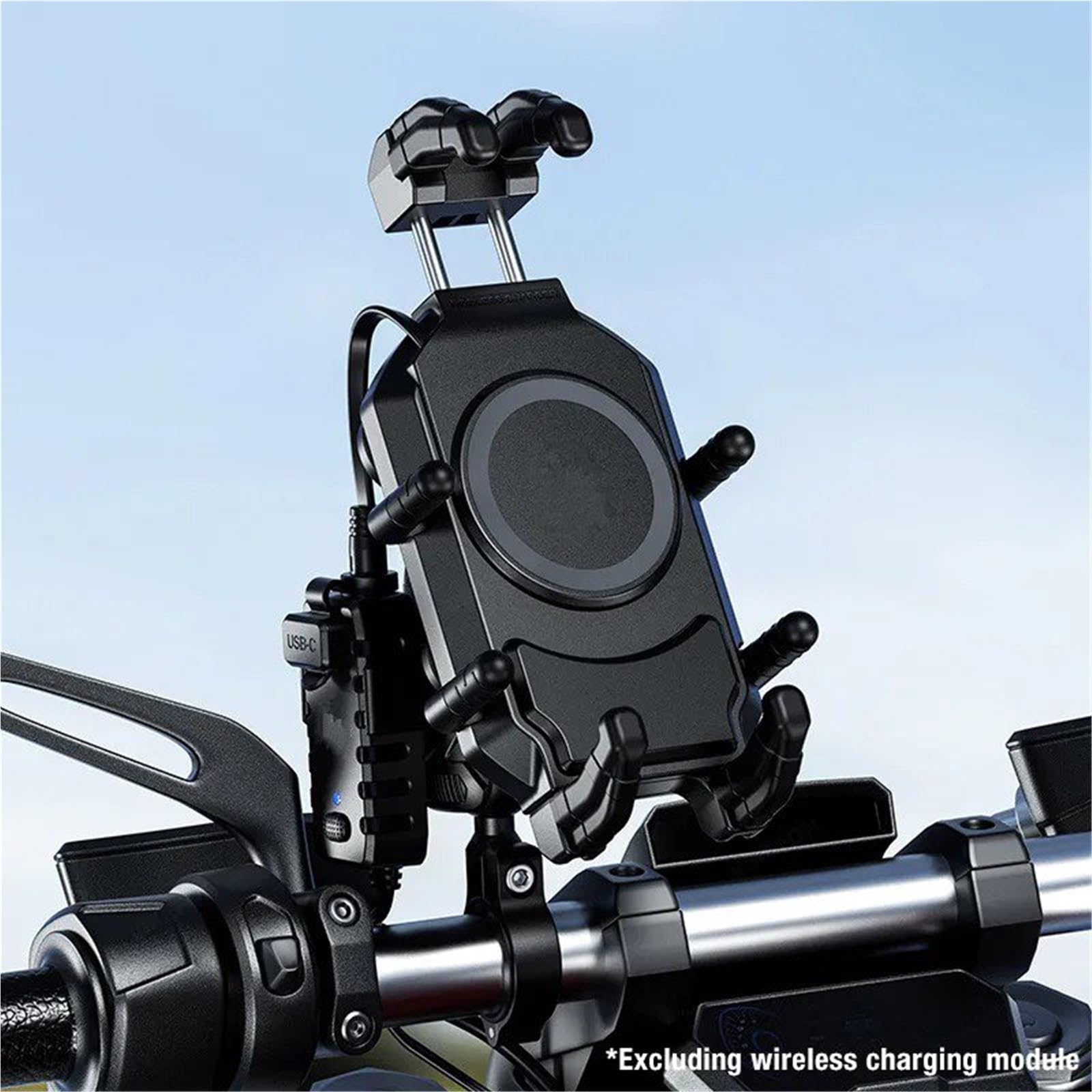 Soporte teléfono móvil Soporte Antirrobo para Teléfono Móvil De 5,4 A 7,2 Pulgadas, Resistente A Golpes, para Motocicleta, Bicicleta Y Navegación.