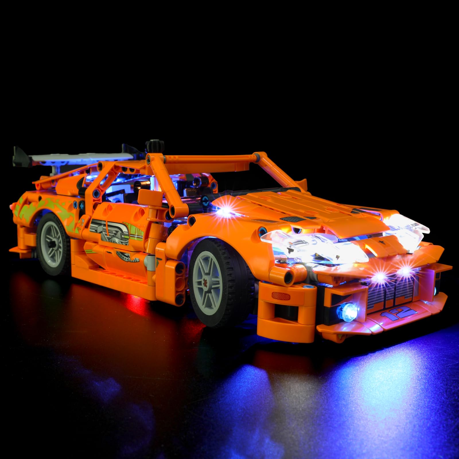 flashebrick LED Light Kit for Lego Fast and Furious Toyota Supra MK4 42204 – Compatible with Lego Technic Building Set, Lighting for Supra Model (NOT Included The Building Set)