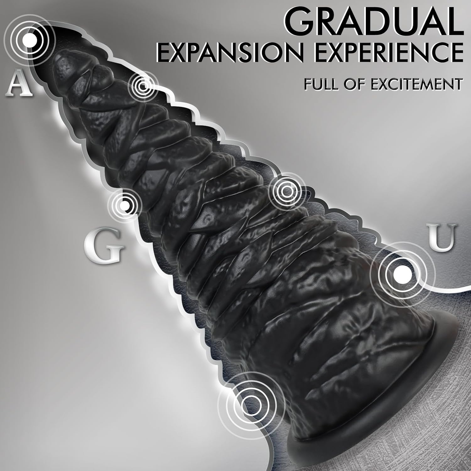 1.2'' to 4.2'' Diameter Thick Black Dildo Anal Plug Trainer, 11 Inch Silicone Huge Anal Dildo XXL Butt Plug with Suction Cup, Massive Anal Stretcher Dilator Sex Toys for G-spot & P-spot Stimulator