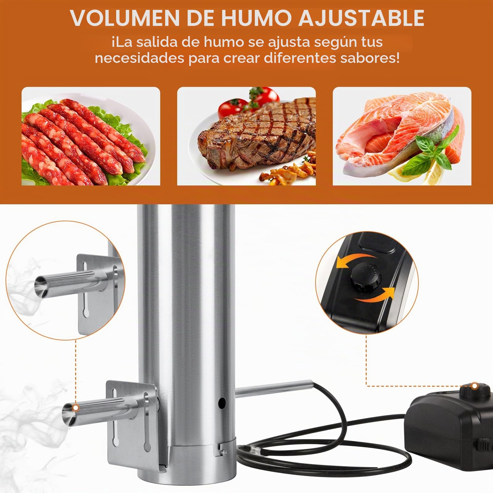 Generador de Humo Acero Inoxidable, Smoke Generador Humo con Bomba | Ahumador en Frio Generador de Humo Frío Cocina Ahumador de Acero Inoxidable para Barbacoa Ahumar Pescado, Carne