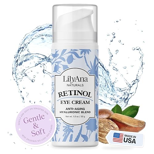 LilyAna Naturals Crema de ojos - Crema de ojos para ojeras e hinchazón, crema para debajo de los ojos, crema antienvejecimiento para ojos que reduce