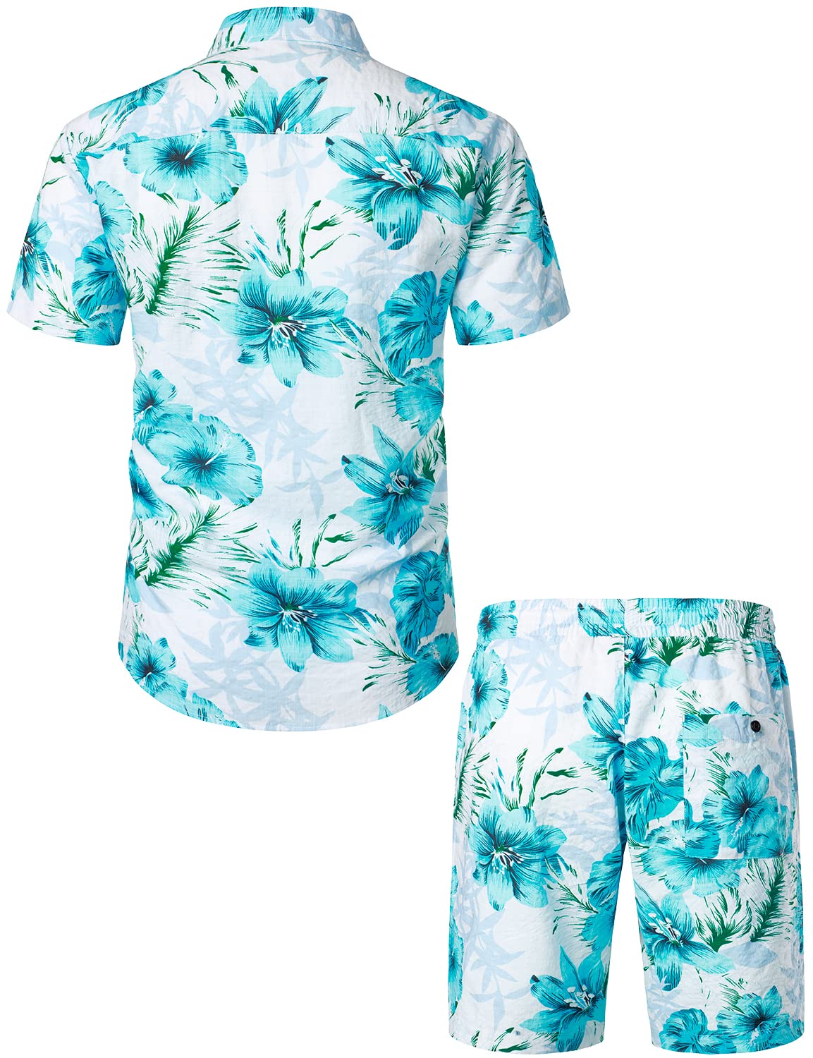 JOGAL Chemise hawaïenne homme manches courtes motif floral