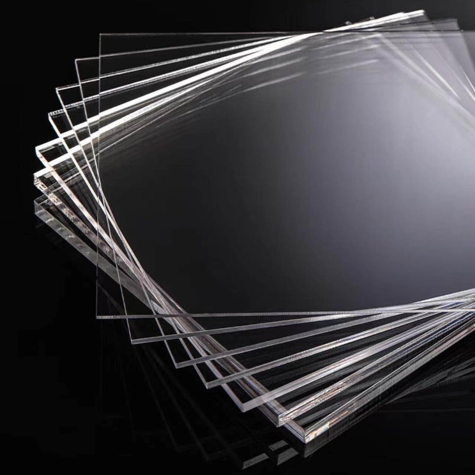 1,8 mm Policarbonato Placas Transparente Placa Policarbonato Invernadero Exterior Techos de PVC Ligero Irrompible para Invernaderos y Patios(60x60cm/24x24in)