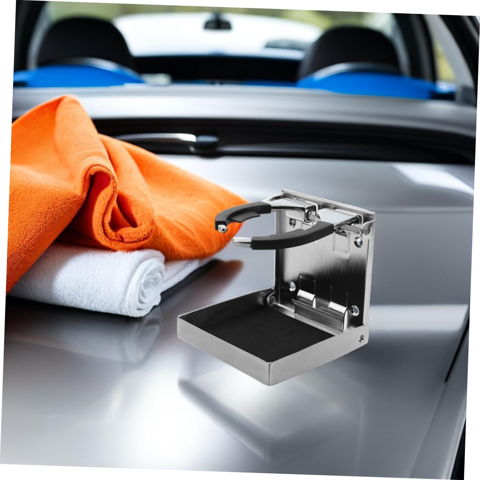 POPETPOP Porte-gobelet Pliable pour Camping Bateau ou Voiture Support Réglable pour Bouteilles et Tasses Facile à Stocker et Transporter