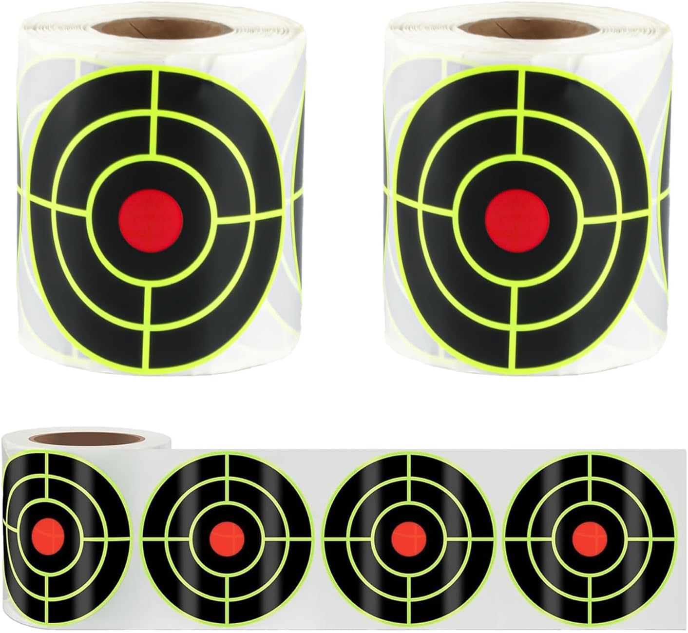 3 Inch Splatter Shooting Targets - 200 Pcs/Roll Self-Adhesive Reactive Stickers, Ideal for Shooting Range Practice & Archery Bow Training