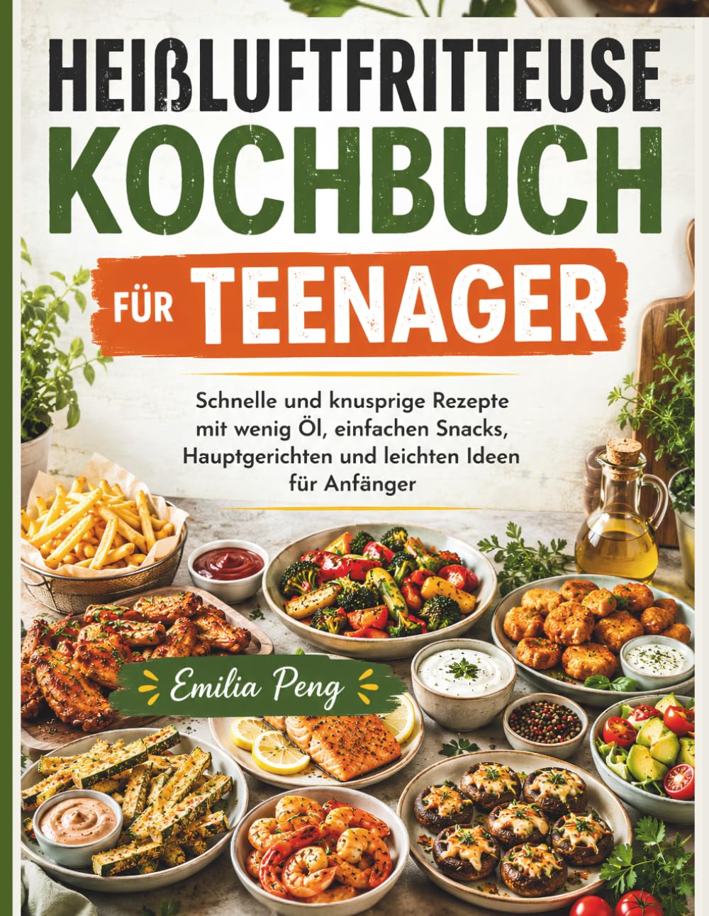 HEIßLUFTFRITTEUSE KOCHBUCH FÜR TEENAGER: Schnelle und knusprige Rezepte mit wenig Öl, einfachen Snacks, Hauptgerichten und leichten Ideen für Anfänger