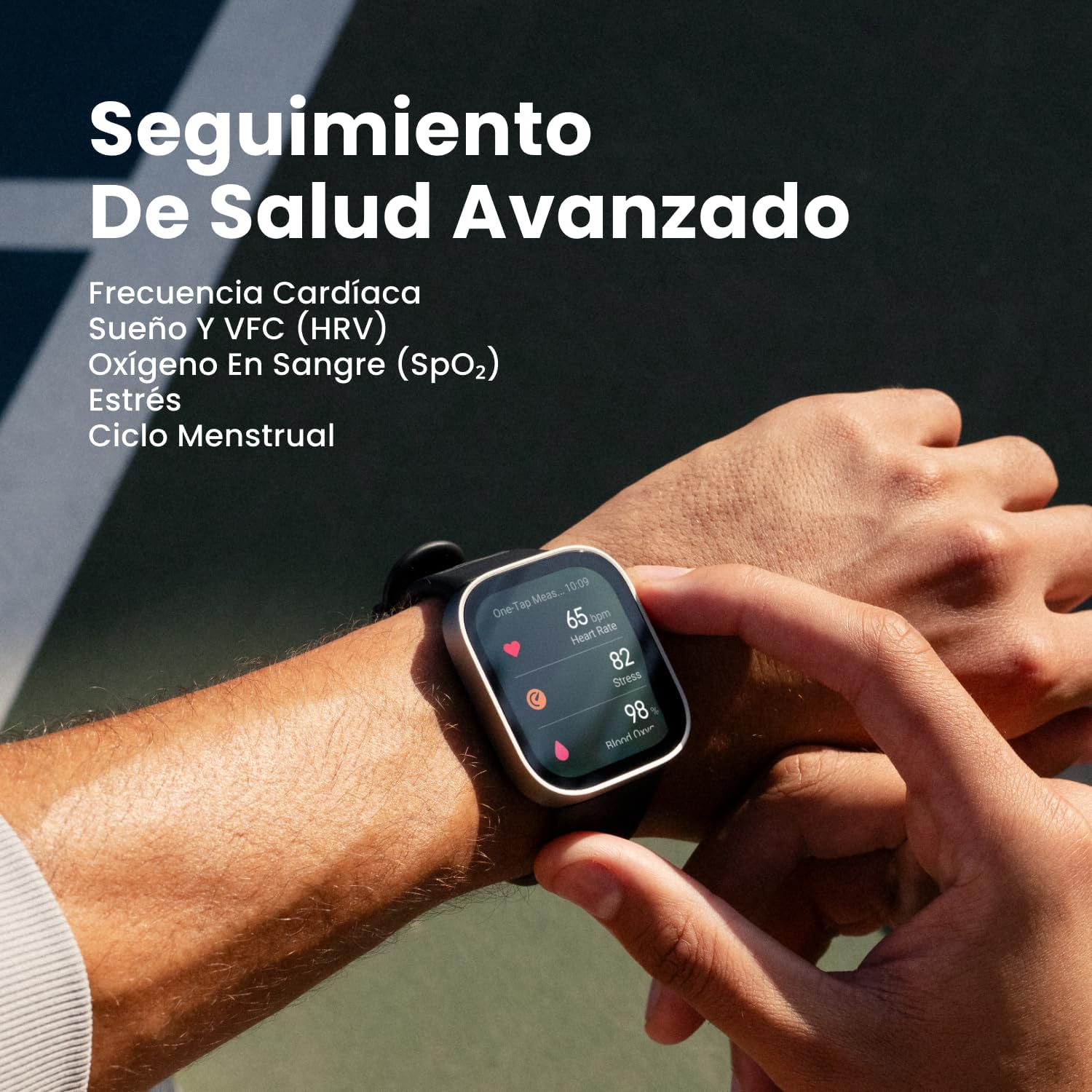Amazfit Bip MAX 50 mm Smartwatch Reloj Inteligente, Pantalla AMOLED 2,07″, hasta 20 Días, GPS & Mapas, 4 GB Almacenamiento, Entrenamiento Híbrido, 150+ Deportes, Modo HYROX, para Android y iPhone 8