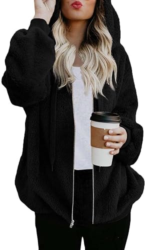 ReachMe Oversized Sherpa Fleece Zip-Up
