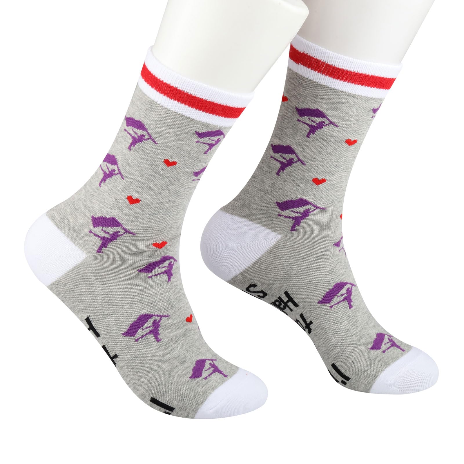 CENWA 1 Pair Color Guard Socks Gifts I’m Just Here for the Halftime Show Socks Color Guard Competitive Teens Gift