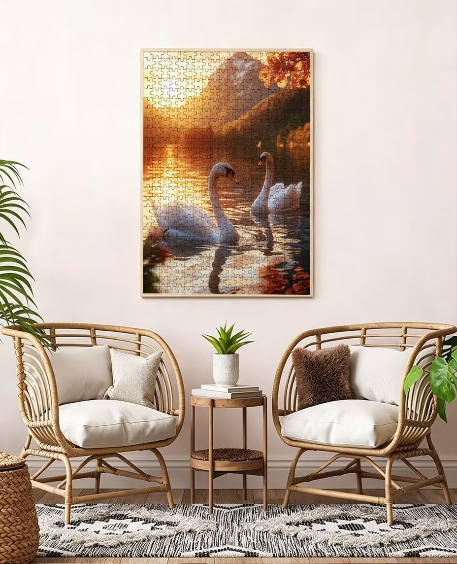 Puzzle 2000 elementów, biały łabędź jezioro puzzle dla dorosłych 2000, klasyczne puzzle, gra edukacyjna puzzle, niemożliwe wyzwanie, gra zręcznościowa dla całej rodziny, dekoracja ścian BXHZW4-369