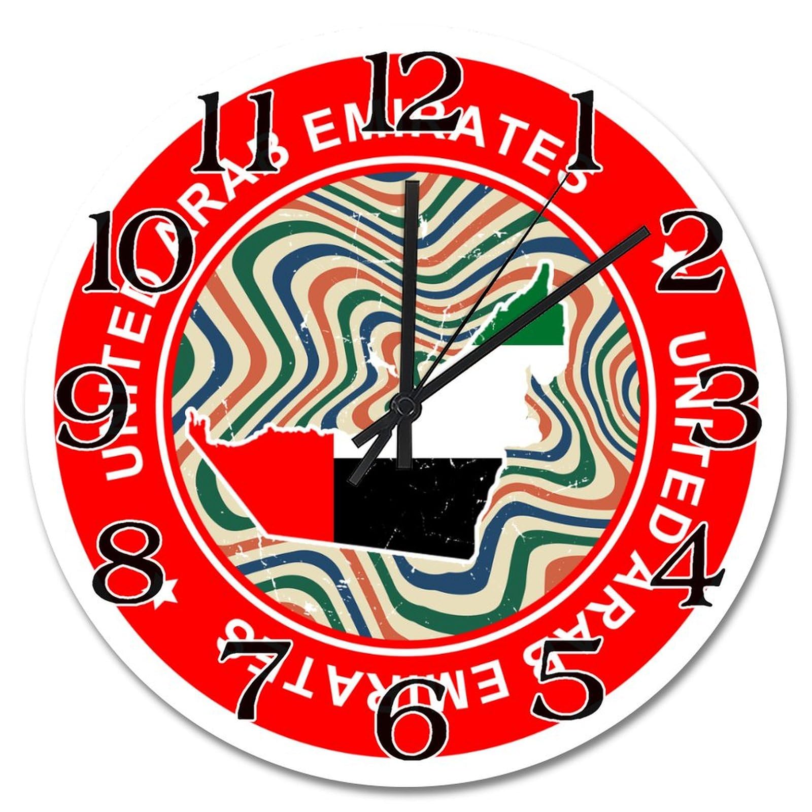Horloge murale Émirats arabes unis cadeau déco rétro original