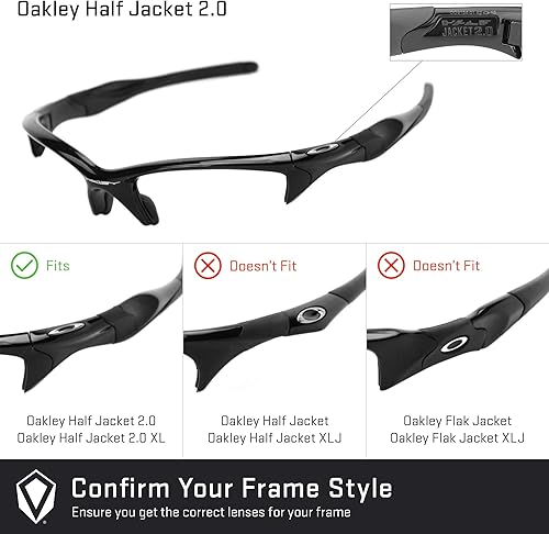 Miniatura 4 de Revant Lentes de repuesto para gafas de sol Oakley Half Jacket 2.0, protección UV, resistentes a los arañazos y a los impactos, no polarizadas,