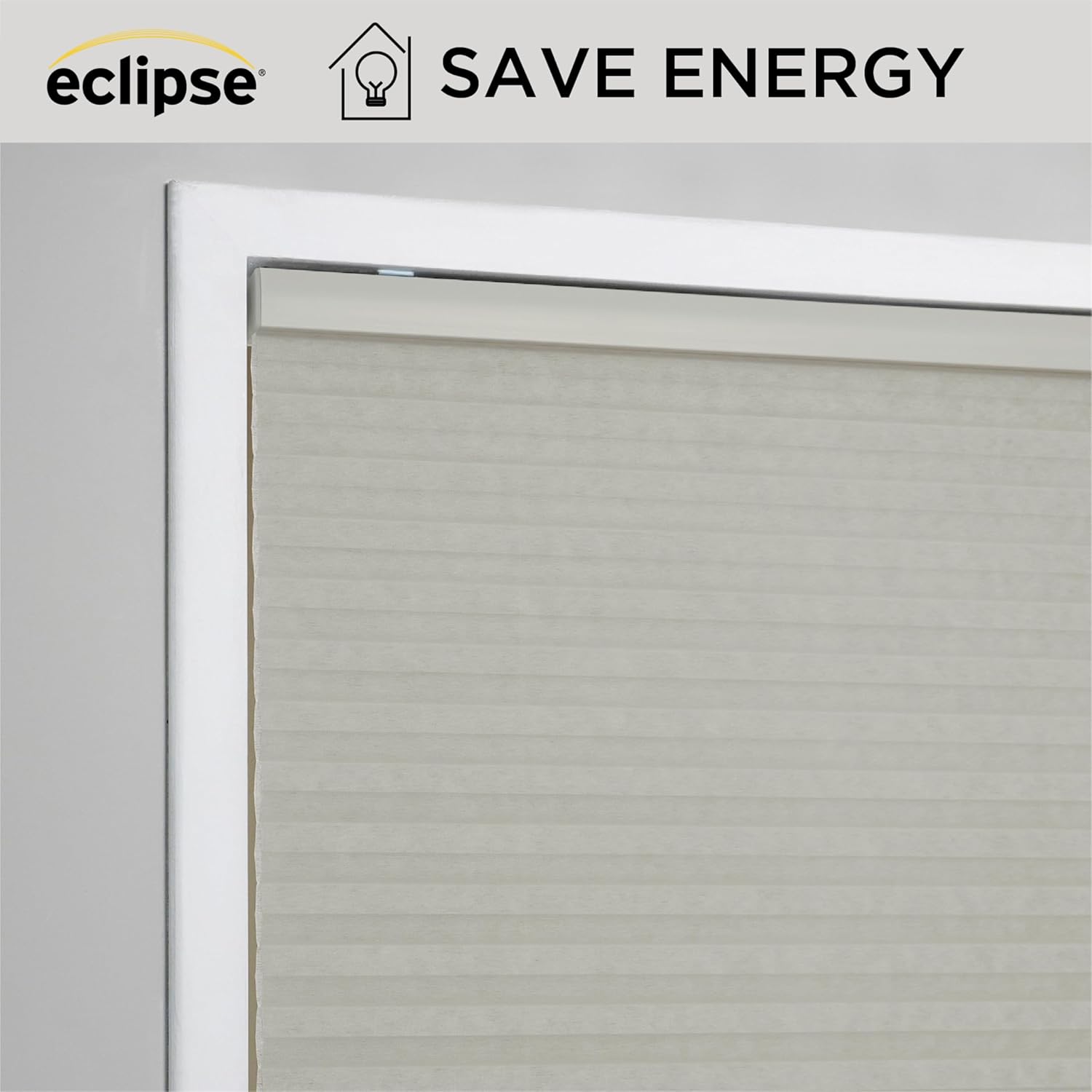 Eclipse Light Filtering Cellular Window Shade - Cordless Honeycomb Shades, Stylish Window Covering, Easy Lift System, Blinds for Windows, Pet & Children-Safe, 18 W x 48 L, Gray Cloud