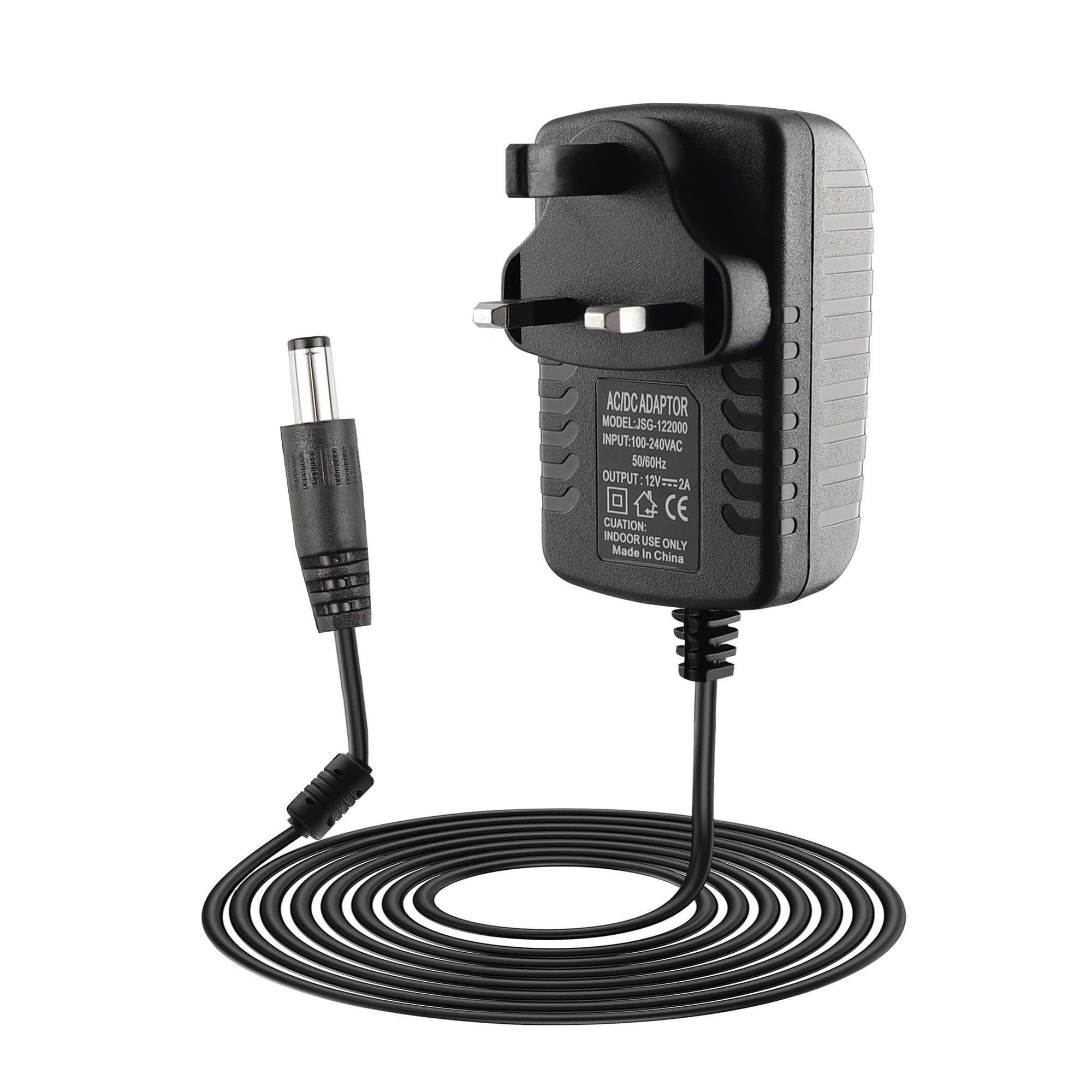 Keyboard Power Adapter for Yamaha, 12V 2A Power Supply Charger for Yamaha PSR-F52, PSR-E373, PSR-E473, NP-15, NP-35, EZ-300, EZ-200, PA-130A, PSR, YPG, YPT, DGX, DD, EZ, P Series