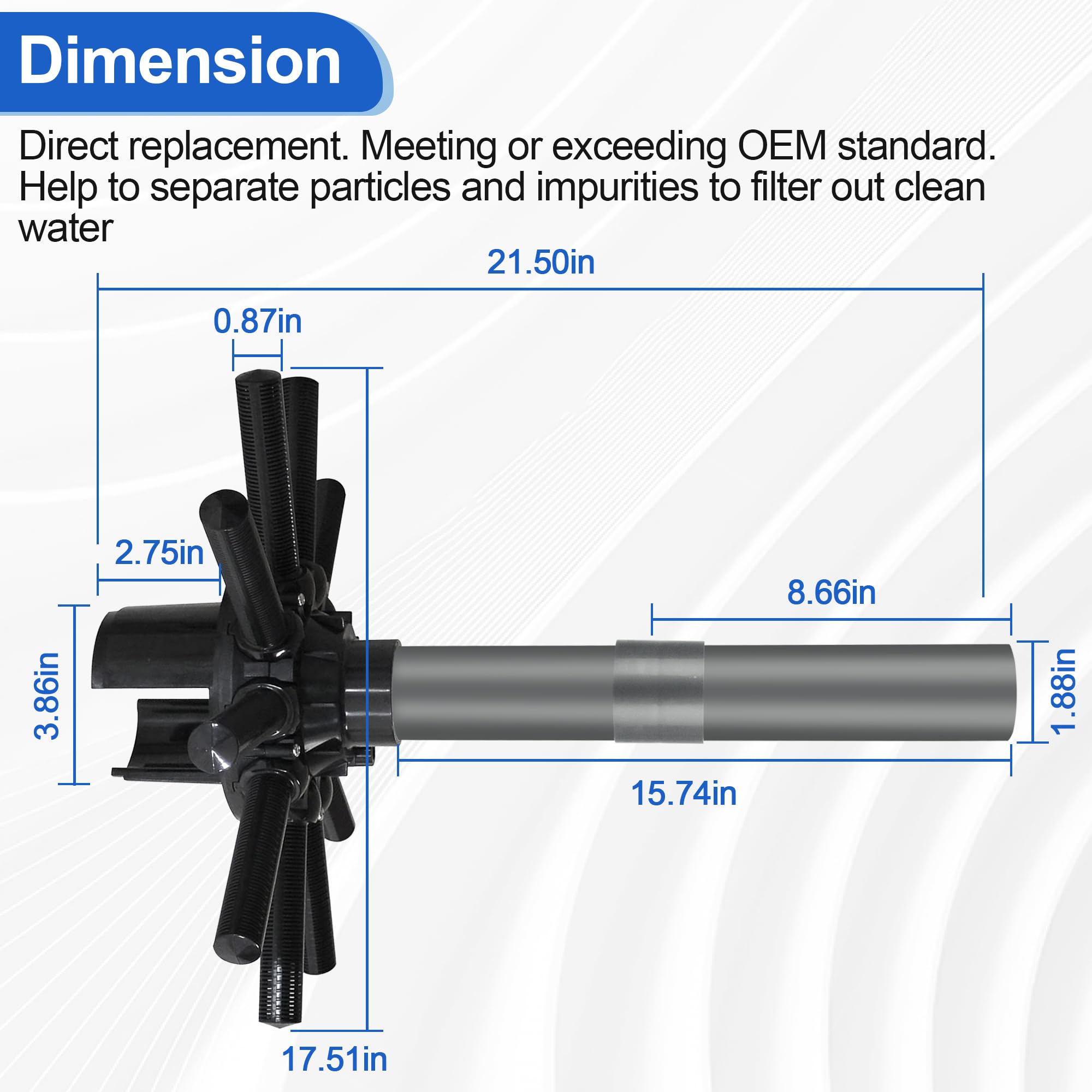 SWX256DA2 Lateral Assembly with Center Pipe for Hayward SwimPro