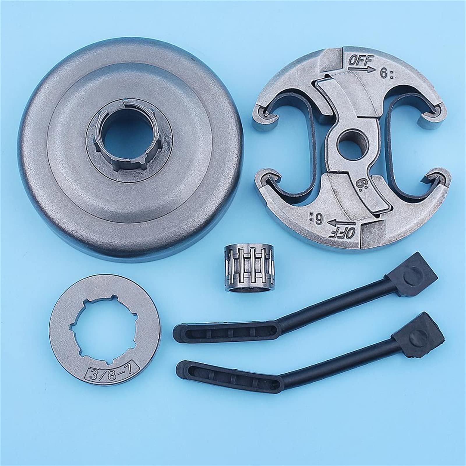 IWBR Kit de cojinete de la línea de Aceite del piñón del Borde del Tambor del Embrague Apto for Motosierra Husqvarna 455 460 Rancher Reemplazo 513470X 3/8quot; -7 Piezas de Repuesto