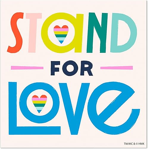 Miniatura 4 de Hallmark Paquete de 3 calcomanías para botellas de agua, planificadores, cuadernos, pared (calcomanías de orgullo de corazones arcoíris para