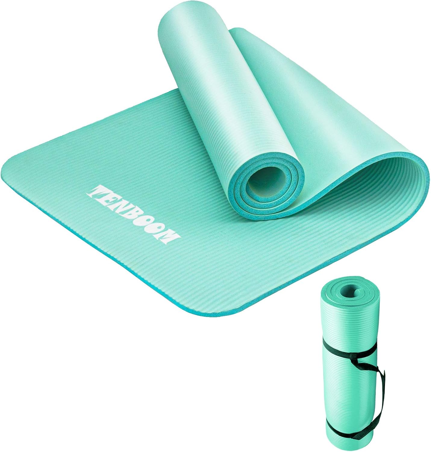TENBOOM Thick Yoga Mats for Women and Man, 1/2 Inch Thickness No Slip Exercises Mat Anti-Tear Fitness Pilates Workout Mat for Home Gym with Carry Strap : Sports & Outdoors