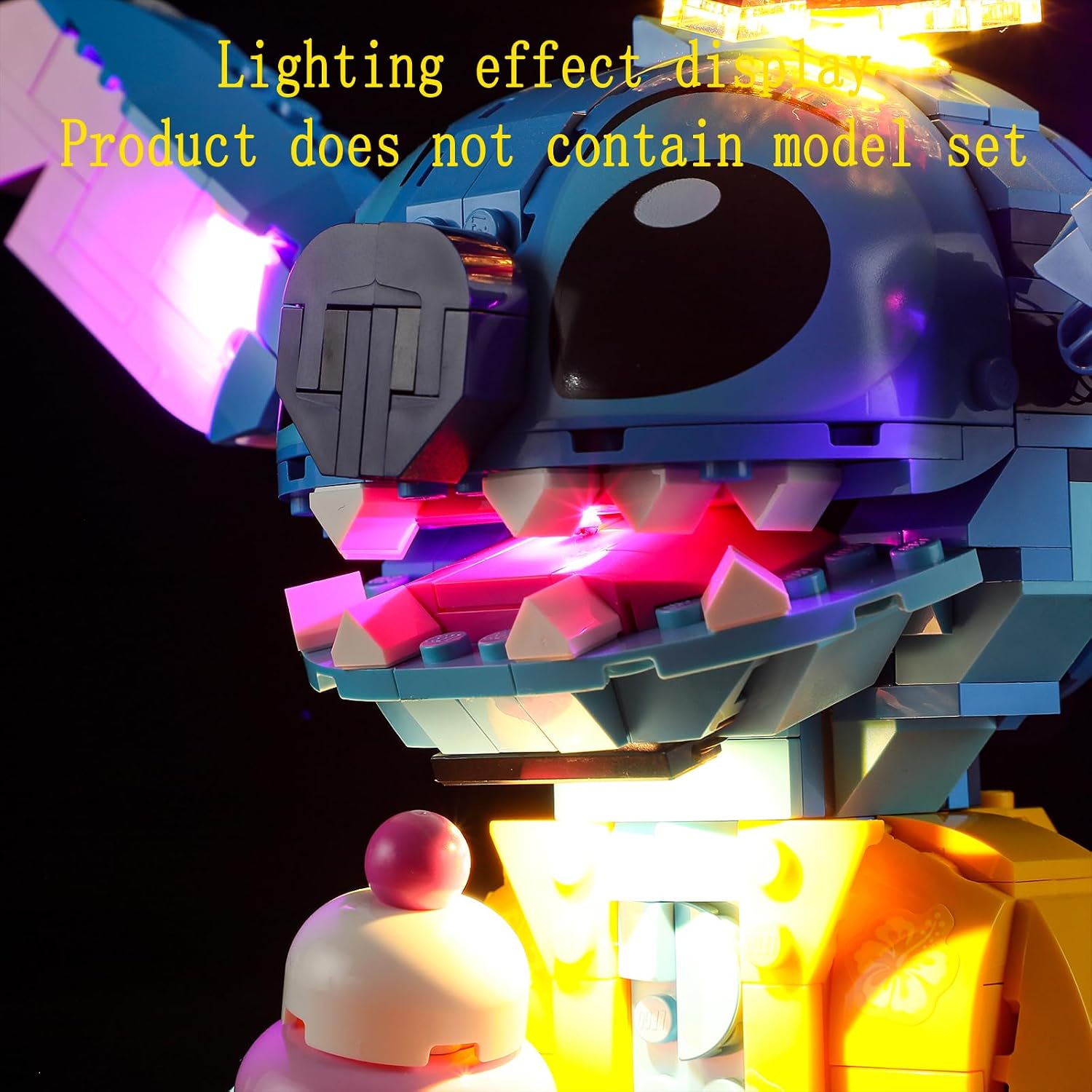 GEAMENT LED Light Kit Compatible with LEGO Stitch - Lighting Set for 43249 (Model Set Not Included)