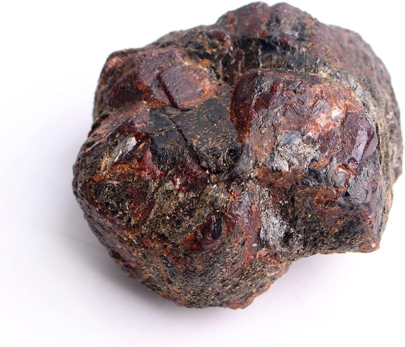 FIDEMM Natural Crystal Rough 1PC Natural Crystal Red Granat Rough Minerals Wine Red Stone Skirt Sample Healing Collection (Color : 100-150g, Size : Garent)