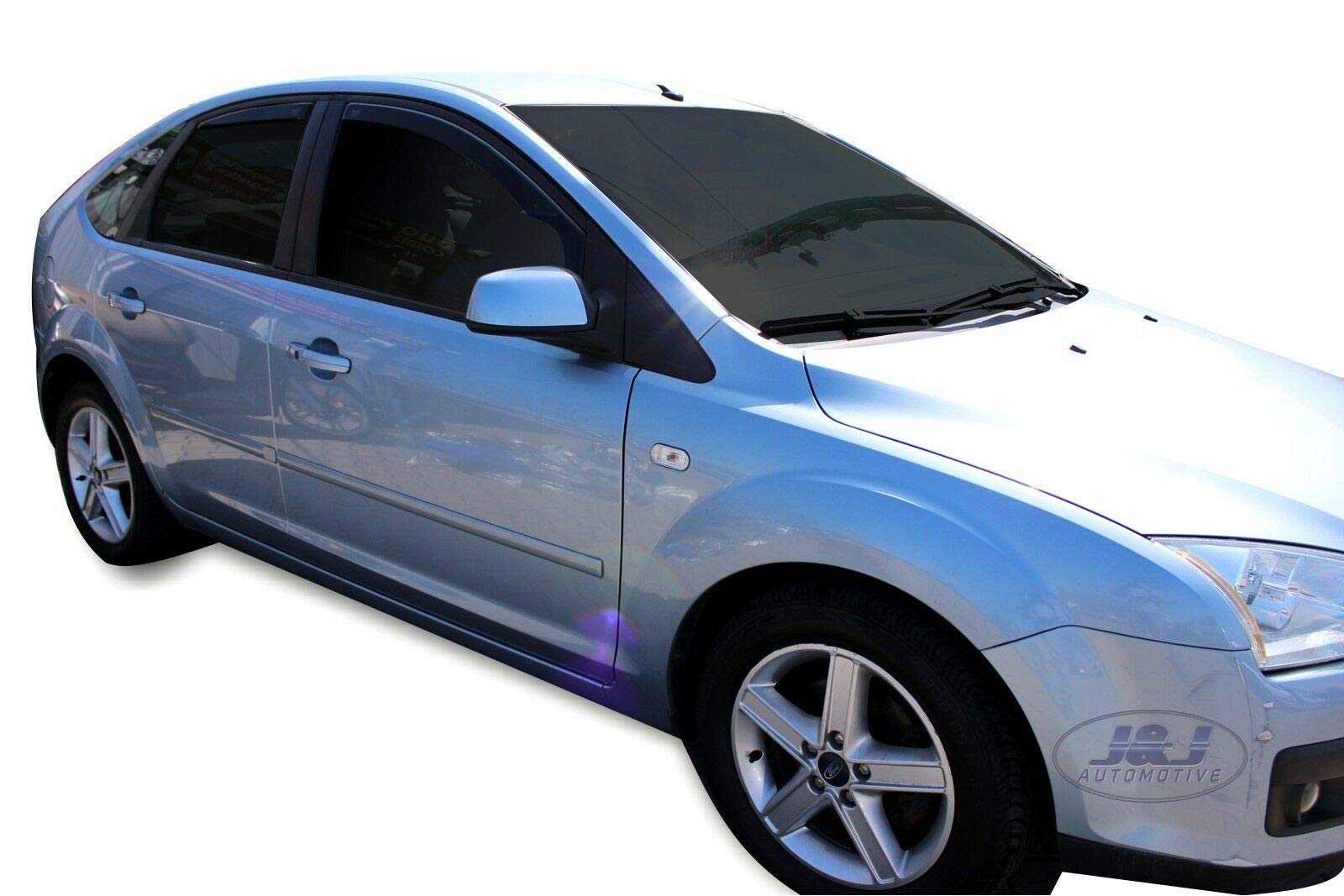 J&J AUTOMOTIVE | Deflettori D'Aria Antiturbo Per Kuga 2008-2012, Set di 4 Pz, Nero, Antivento, Antipioggia, Fume' Oscurati