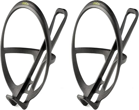 Carbylon Water Bottle Cage 2-Pack by Delta Cycle, Ultra Lightweight 17 Grams, Carbon Fiber & Nylon Bike Bottle Holder