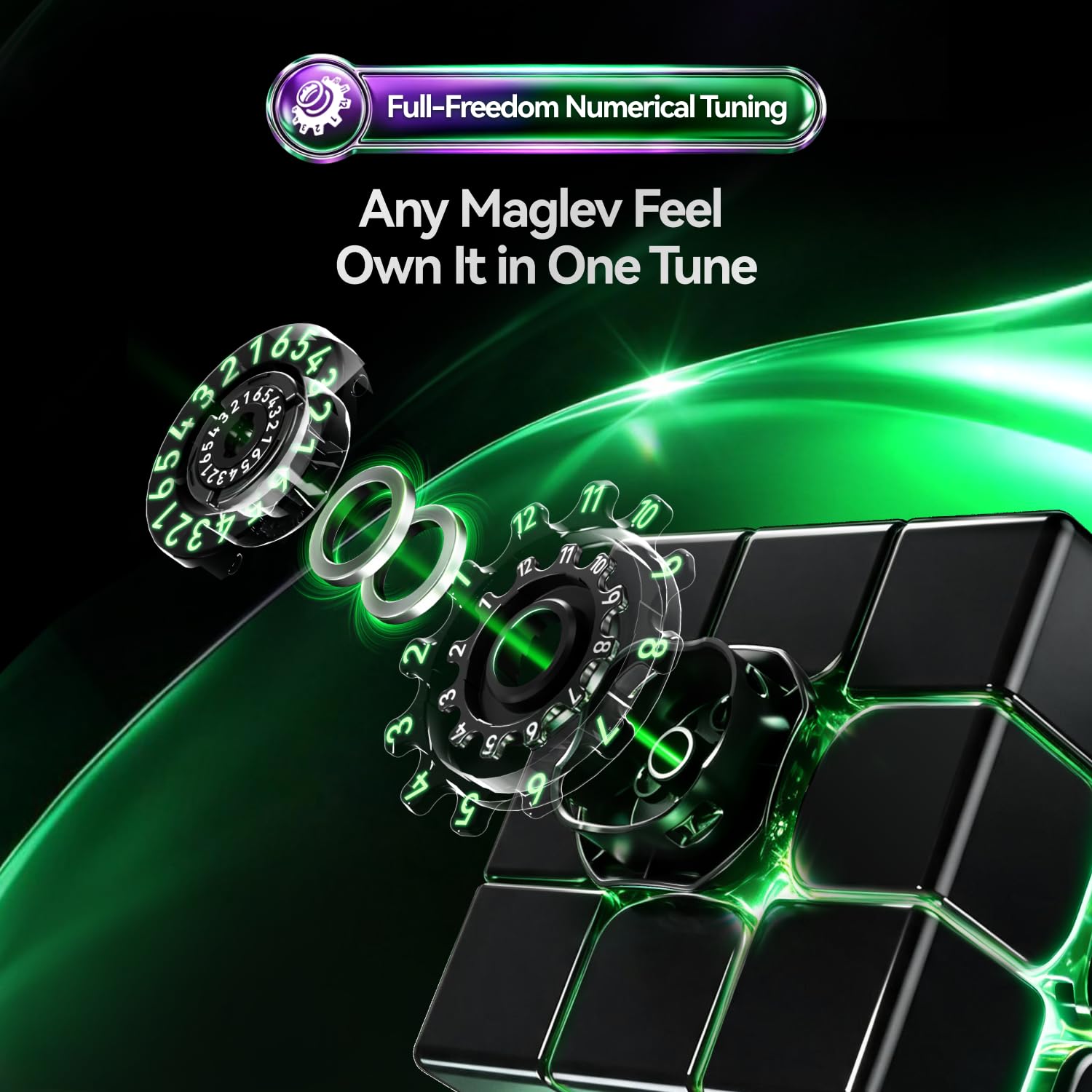 GAN 17 MagDrive Profi Zauberwürfel & GAN 460 M V2 Speed Cube 4X4, UV