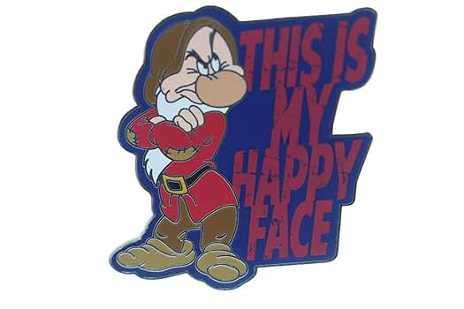 Amazon.com: Disney Grumpy – This Is My Happy Face Pin