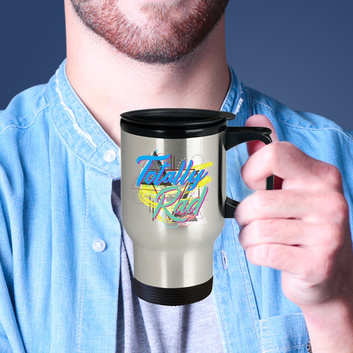 Amazon.com: Coffee Mug 80s - Totally Rad - Vintage Style Gifts -14 Oz  Stainless Steel Coffee Cup : Home & Kitchen