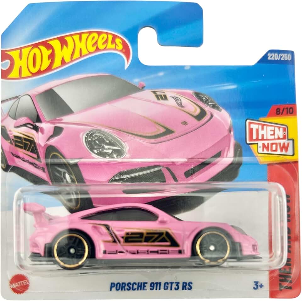 Hot Wheels 保時捷 911 GT3 RS，粉紅色壓鑄模型車，過去與現在係列