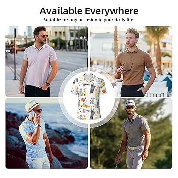 新品　MENS SHORT POLO SHIRT (予約販売品) B91xZ Men's Polo Shirt Quick-Dry Athletic Polo Shirts Short