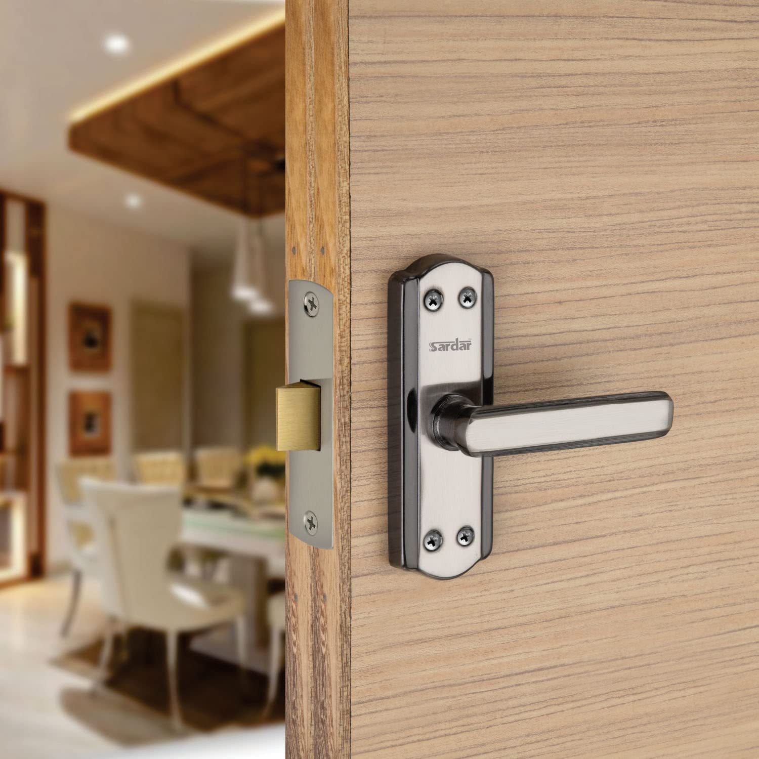 SARDAR Iron Jewel 5 Black Silver Iron Baby Latch| Bathroom Door Handle| Mortise Door Handle With Baby Latch| Keyless Handle Bathroom, Pull Handle (B0BNBTJCV2) Amazon Price History, Amazon Price Tracker