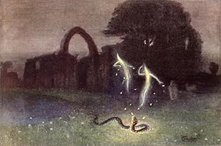 FANBUiHU Famous Photo Paintings Abstract Artwork Will-o-the-wisp and Snake by Hermann Hendrich Posters Prints Art for Office Decor 60x90cm