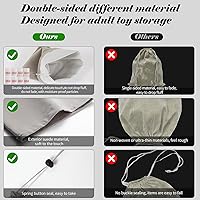 Vista 4 de MUOUM Juego de bolsas de juguetes de almacenamiento de doble cara (8 piezas en 3 tamaños), bolsas de microfibra con cordón, organizador de juguetes
