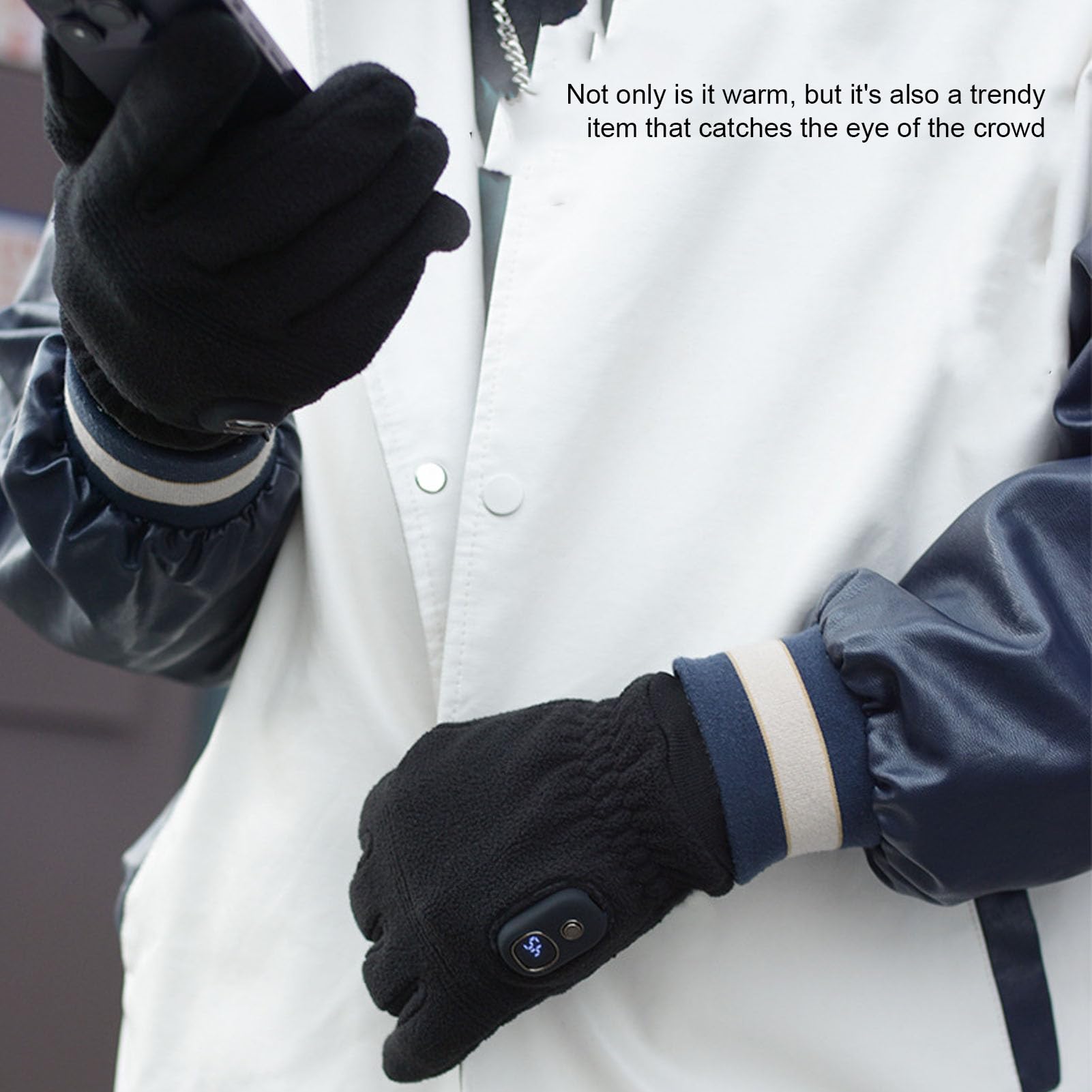 Guantes Térmicos Desmontables Lavables Felpa Acolchados Invierno Cálido Guantes Térmicos para Esquí y Al Aire Libre