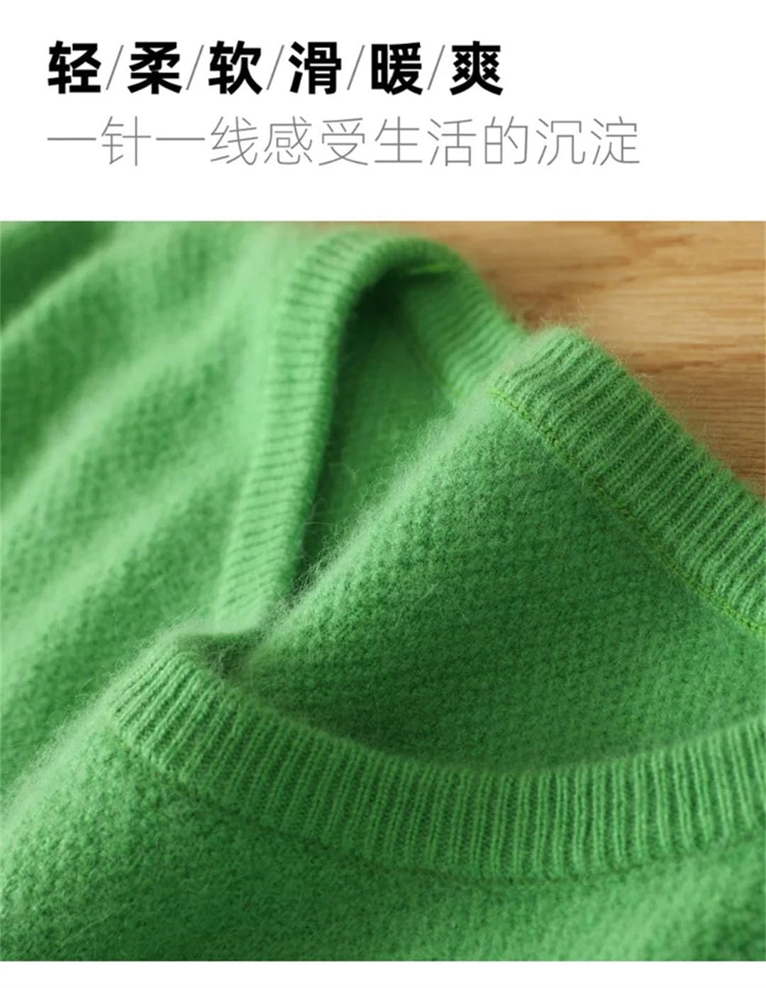 Suéter De Cachemira Polar para Hombre, Jersey De Cuello Redondo, Top Informal De Manga Larga