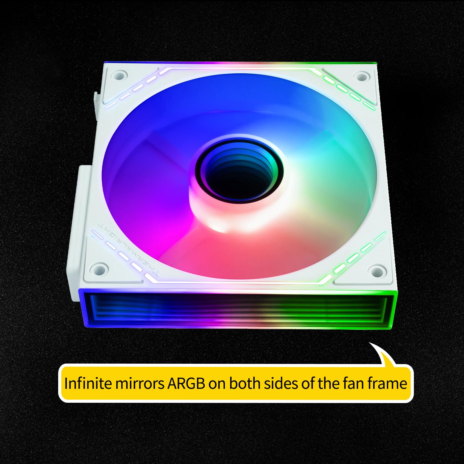 Thermalright TL-M12QRW-S X3 Wireless Splicing Reverse Case Fan-120mm Quiet,Infinity Mirror ARGB Lighting Effects,New Power Chip Module Simplifies Wiring Management,3-Packs Building Blocks Fan