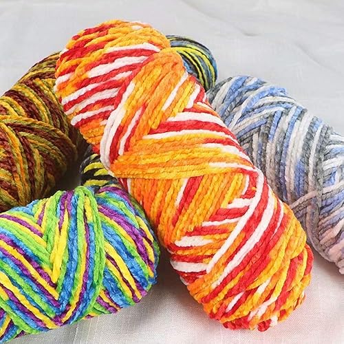 Miniatura 3 de Hilado de felpilla de terciopelo para manualidades, hilo para tejer a mano, suave, cálido, esponjoso, chal para bricolaje, bufanda, sombrero,