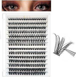 280Pcs Lashes Individuals - D Curl Individual Lashes Eyelash Extensions Mix 9-16mm / 30D+40D Wispy Lash Clusters Natural Look DIY False Eyelashes Thin Band Reusable (30D+40D)