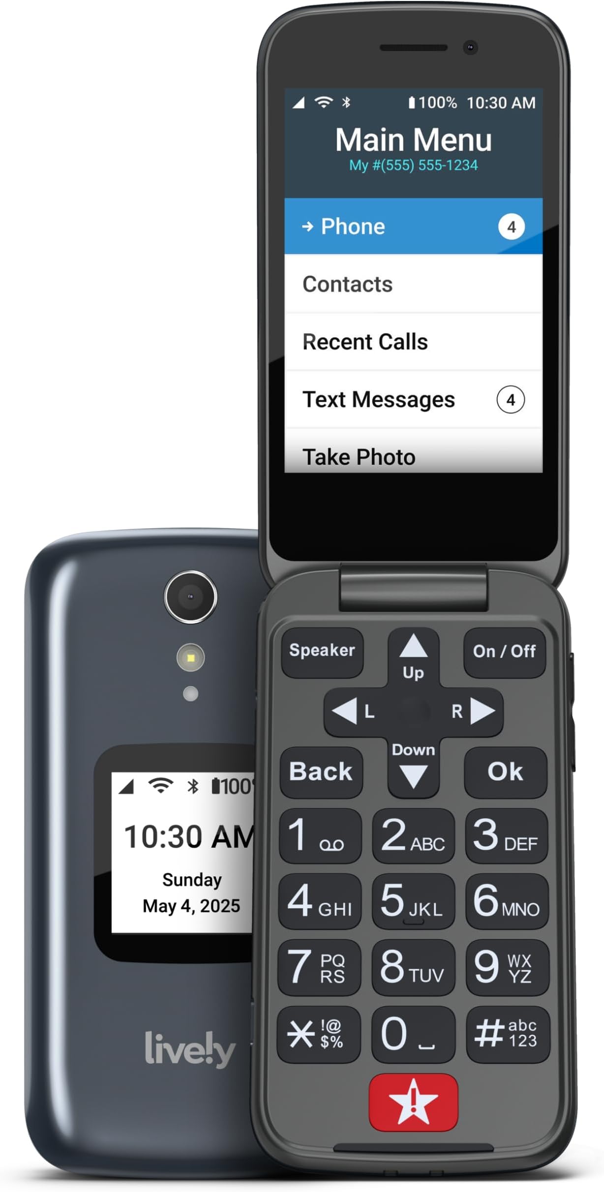 Lively GreatCall - GreatCall Flip - Grey - from The Makers of Jitterbug
