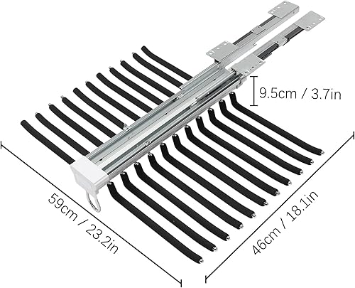 Miniatura 5 de Perchero extraíble para pantalones retráctiles de acero con 22 brazos, silencioso, deslizante, para ahorrar espacio, organizadores de ropa para