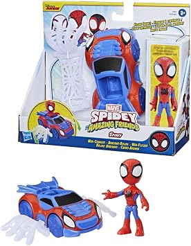 SPIDEY AND HIS AMAZING FRIENDS Marvel Spidey Web Crawler Toy, Spidey Action Figure and Vehicle Included, Preschool Toys